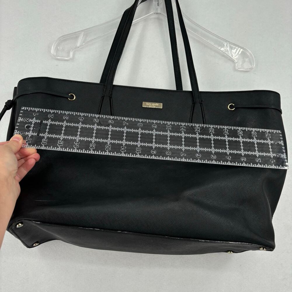 Kate Spade Tote Bag Black Ari Laurel Way Saffiano Leather Large Shoulder Handbag - Picture 13 of 15